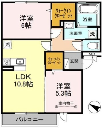 リヴェールの物件間取画像